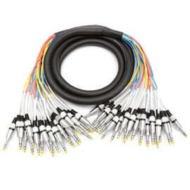 Seismic Audio - SASRT-24x15-24 Channel 1/4" TRS Snake Cable - 15 Feet Long - Serviceable Ends - Pro Audio Effects Snake for Live Live, Recording, Studios, and Gigs - Patch, Amp, Mixer, Audio