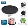 VERTORGAN Lazy Susan Organizer for Kitchen,Bamboo Turntable for Cabinet,Pantry,Vanity,Middle（Black）