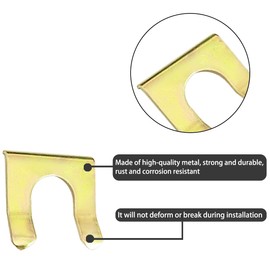 JNNJ 15PCS Car Brake Hose Clips, Parking U Shaped Vehicles Brake Line Clip, Metal Brake Hose Retainer U Shaped Bracket Parking Clip, Replacement Cable Truck Hose Bracket Retaining Clip(No.6)