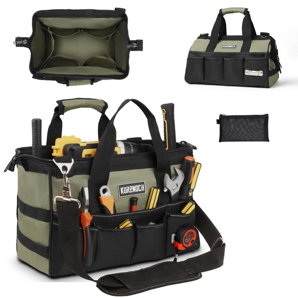 Kurznoch Tool Bag 15-Inch Large Tool Organizer Box 16-Pocket Portable