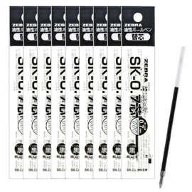 10pcs Zebra SK-0.7 0.7mm Refill - Black Ink