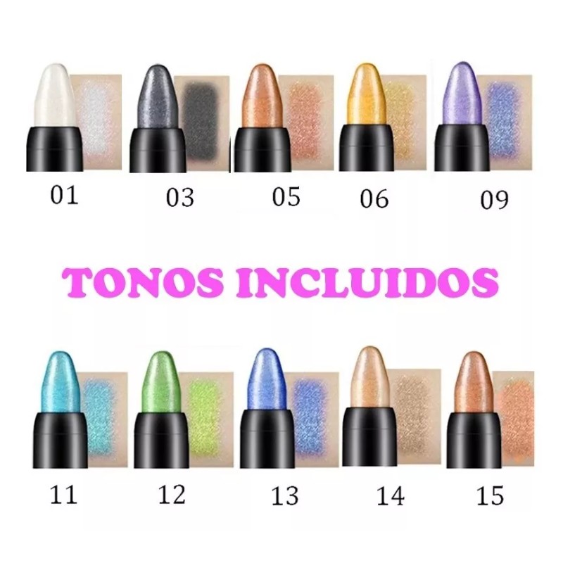 Bling 10 Barras De Maquillaje Bling, Sombra Brillante Para Ojos.