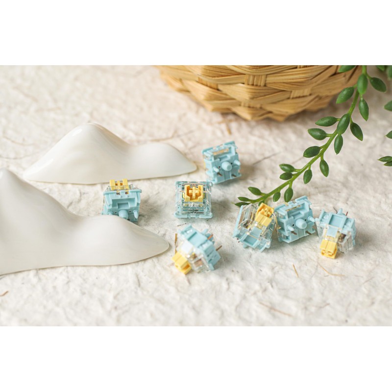 EPOMAKER Sea Salt Silent Mechanical Keyboard Switches Set, 5-Pin Switch,