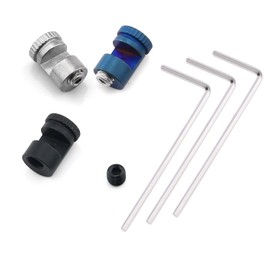 DGHAOP 3 pernos de pulgar para cuchillo plegable Buck 110 (blanco/negro/azul), tornillo de pulgar con llave hexagonal de 1/16 pulgadas