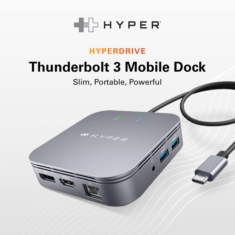HyperDrive Dual Monitor Thunderbolt Docking Station - Portable Thunderbolt 3