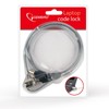 Gembird LK-K-01 1.8m Plata - Cable antirrobo ,Llave, Cloruro de