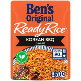 BEN'S ORIGINAL Ready Rice Korean BBQ Flavored Rice, Easy Dinner Side, 8.5 OZ Pouch (Pack of 12)