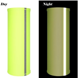 SATINIOR 4 Piezas Polaina Reflectante para el Cuello Bandana de Seguridad de Neón de Visibilidad Pañuelos de Bufanda con Protección UV contra el Polvo y el Viento (Colores Frescos)