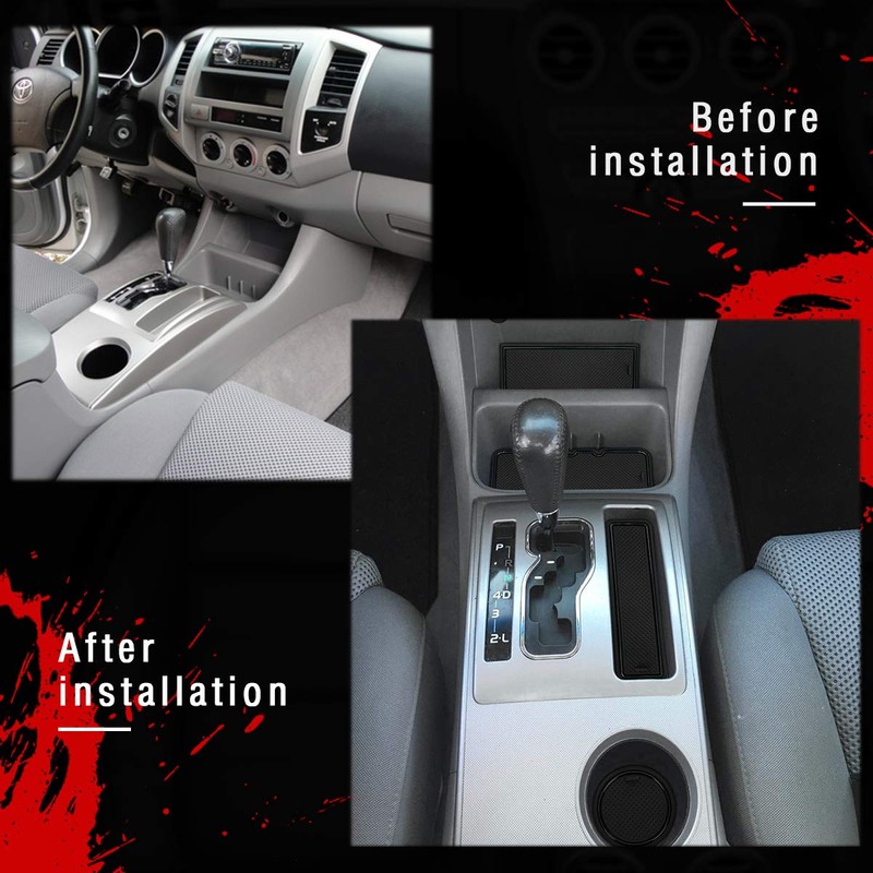 auovo 5pcs Center Console Mats for Toyota Tacoma Accessories 2005-2015