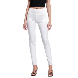 Hybrid & Company Super Comfy Stretch with Full Elastic Waist Pull On Millennium Twill Pant KP44972 WHITE XL