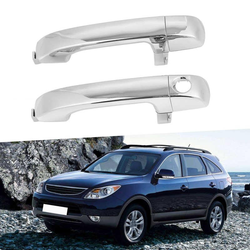 2pcs Car Exterior Door Handle Assembly Sliver 826513J010 Replacement for