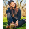 H-6020a-40 Gorro acanalado sólido - morado, talla única