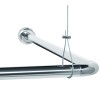 Libaro Shower Rod Support 1.50 M Ceiling Mounted Rod in
