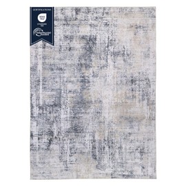 Delara Machine Washable Area Rug, Soft & Durable, Non-Slip, Stain Resistant Rug for Bedroom, Living Room, Dining Room, High Traffic Areas. (Misty Echo, 9' X 12')