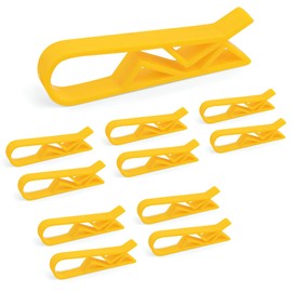 AUEAR, 10 Pack Yellow Plastic Garbage Bin Clip Non-Slip Clips Trash Can for Kitchen