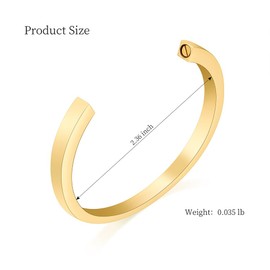Urn Bracelet for Ashes for Women Men Memorial Cuff Bangle Stainless Steel Cremation Jewelry Keepsake Bracelet for Ashes Holder