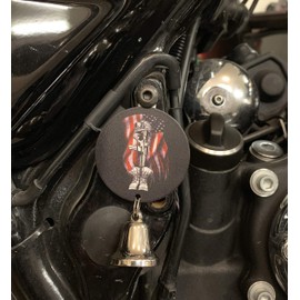 Kustom Cycle Parts Universal Fallen Soldier Cross Round Bell Hanger - Bolt and Ring Included. Fits all Harley Davidson Motorcycles & More! Proudly MADE IN THE USA (No Bell)