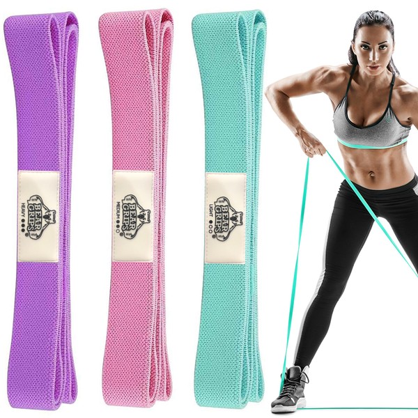 Bear Grips Resistance Bands for Working Out, Exercise Bands for