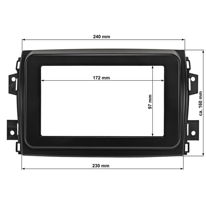 tomzz Audio 2414-101-2 Double DIN Radio Faceplate HQ Compatible with