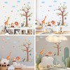 Jungle Animals Tree Wall Decals,Cartoon Animal Safari Giraffe Tiger Monkey