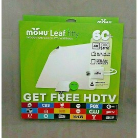 Mohu - Leaf Fifty Amplified Indoor HDTV Antenna 60 Mile Range MH-110584