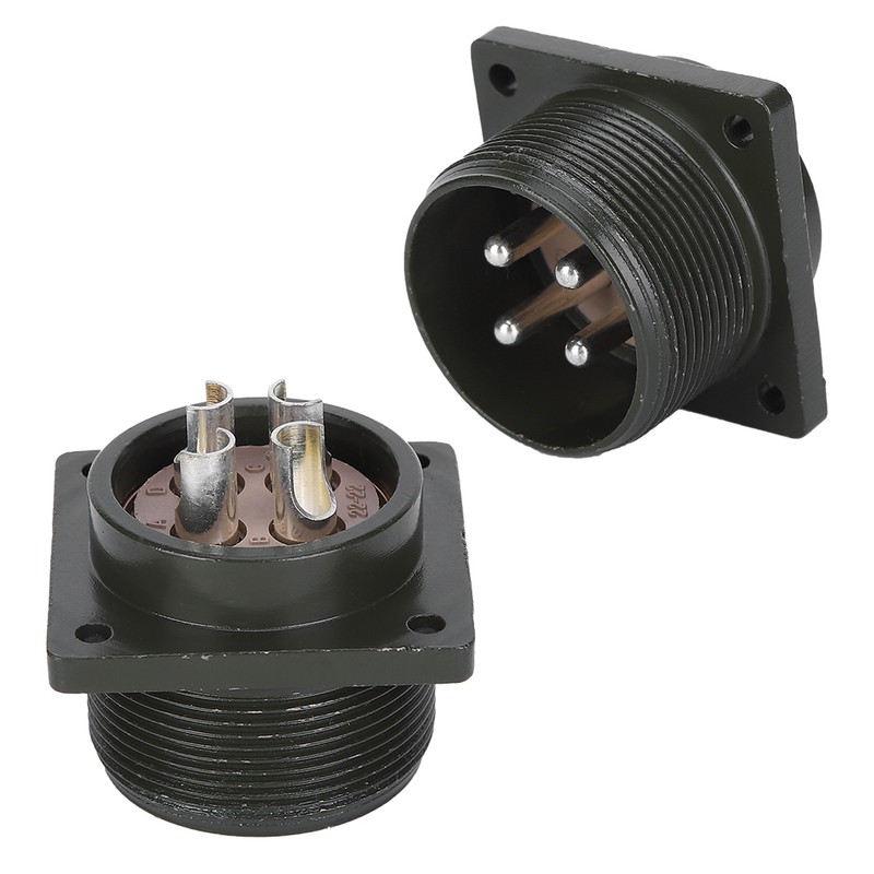 Aviation Socket 4 Pin 2.2KW‑5.5KW Alloy Equipment Plug Motors Industrial
