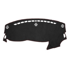 INFINAUTO Dash Cover, Center Console Non-Slip Dashboard Carpet Mat for Dodge Dart 2013-2016 Suede Black Red,1Pc