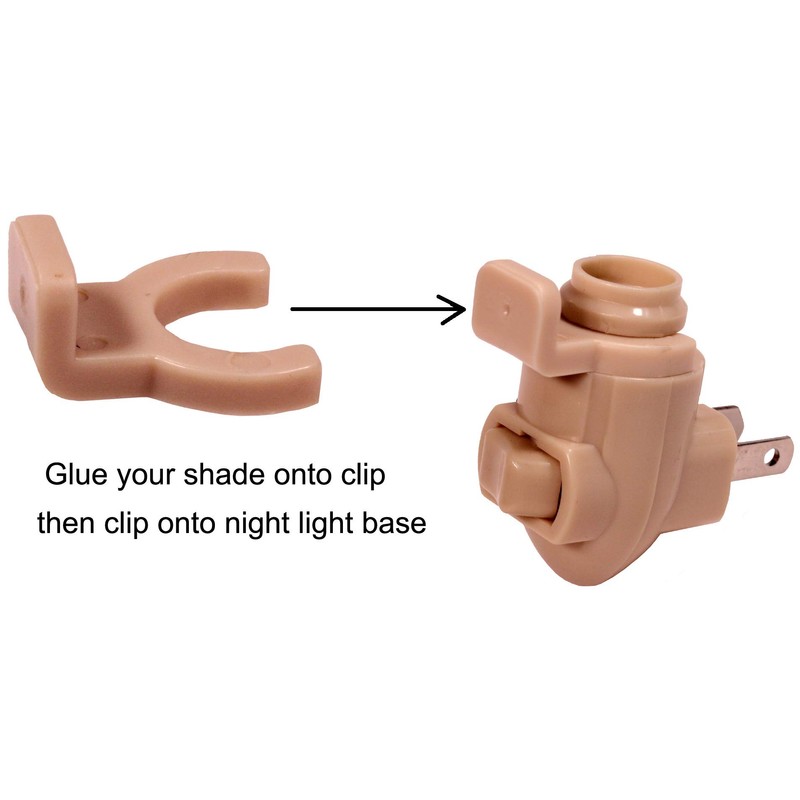 Creative Hobbies White Plastic Mounting Bracket for Night Light Shade