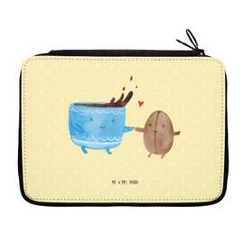 Mr. & Mrs. Panda Parent-New Coffee Bean Pencil Case, yellow, Hand drawn