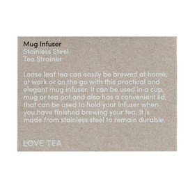 Love Tea Stainless Steel Tea Mug Infuser