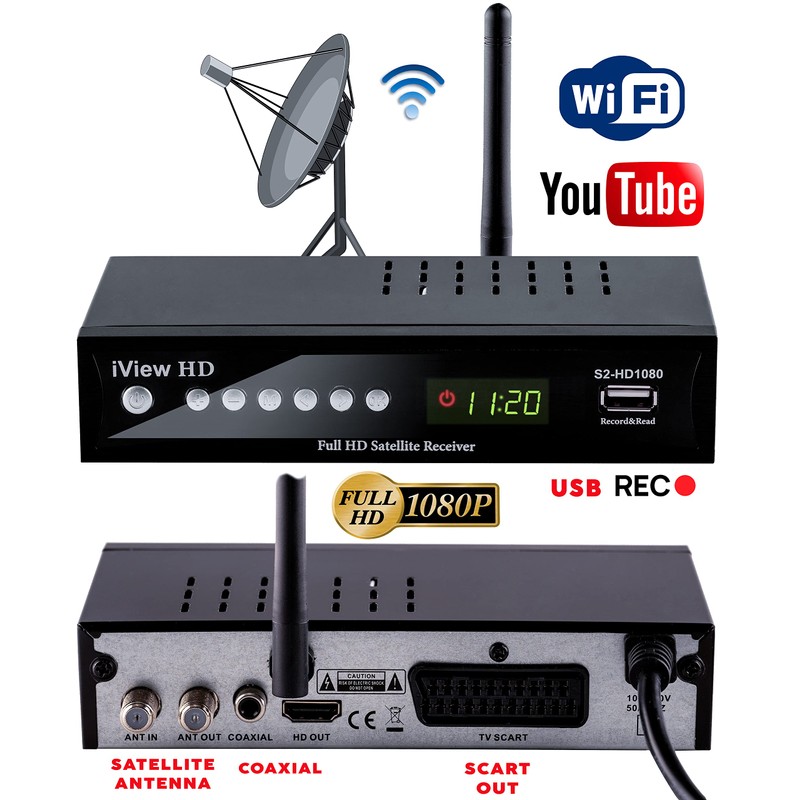 NEW FULL HD Satellite TV Receiver, Built in Wi-Fi &