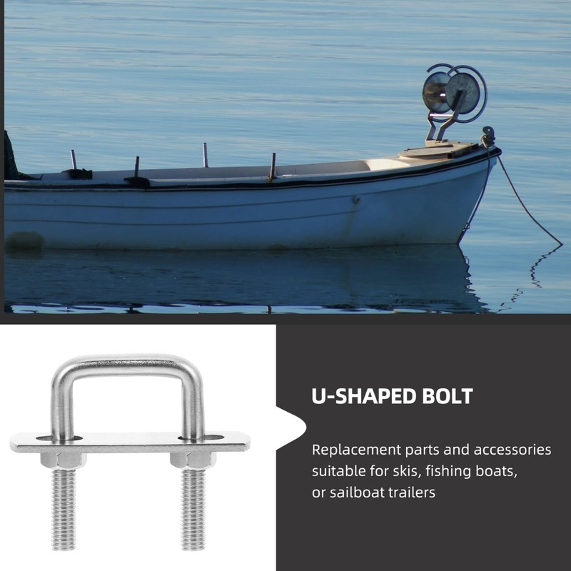 iplusmile Stainless Steel Square Bend u Bolts 4pcs Set for