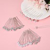 ElevateTech 40 Pack Wedding Pearl Hair Pins, Silver Rhinestone Wedding