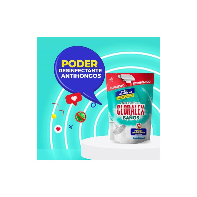 Cloralex Baños Antihongos con Cloro Repuesto 450ml