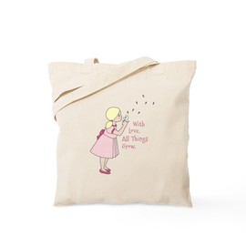 CafePress All Things Grow Tote Bag Reusable Natural Beige Canvas Shopping Bag