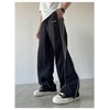 GORGLITTER Men's Letter Wide Leg Baggy Sweatpants Y2k Hip Hop