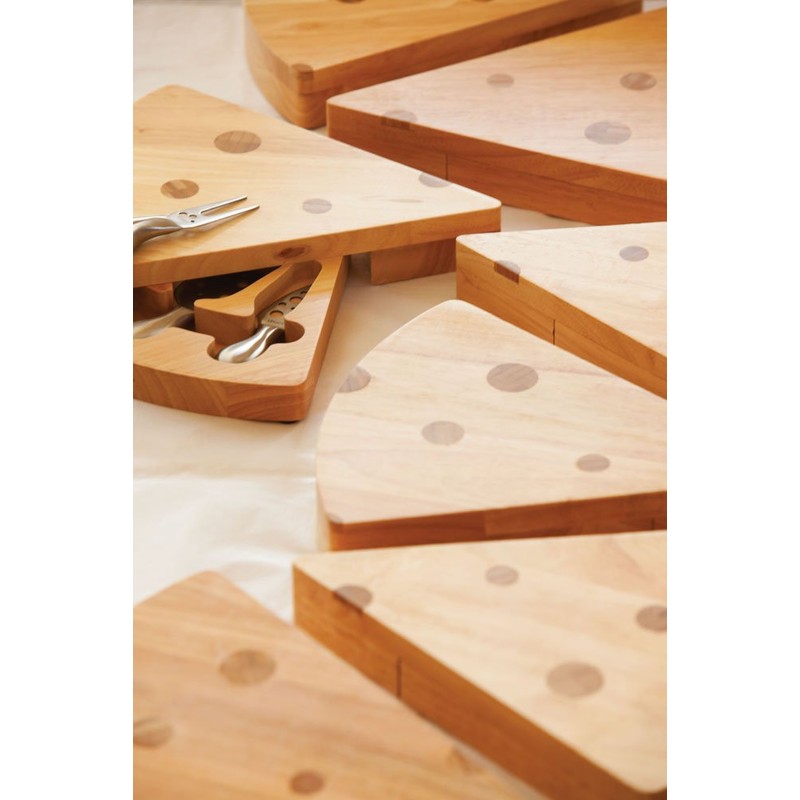 TOSCANA - a Picnic Time Brand Swiss Cheese Board/Tool Set