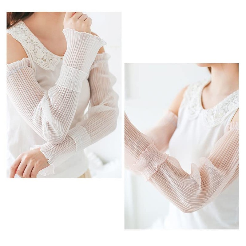 Plus Nao Arm Cover, Women's, Fashion Goods, Thin, Ruffle, Chiffon