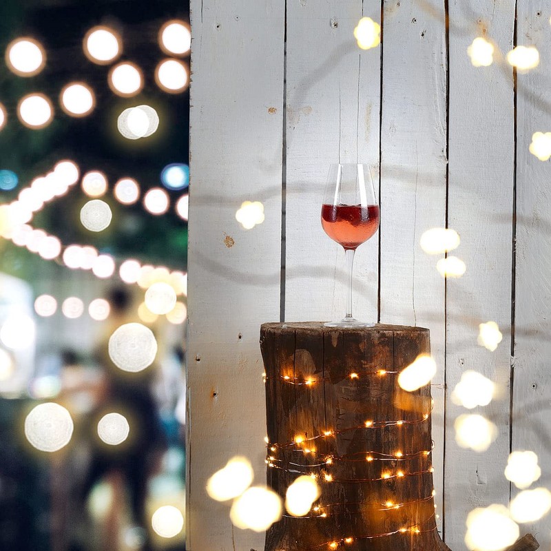Lunartec String Light: Solar Copper Wire Fairy Lights, 300 Warm