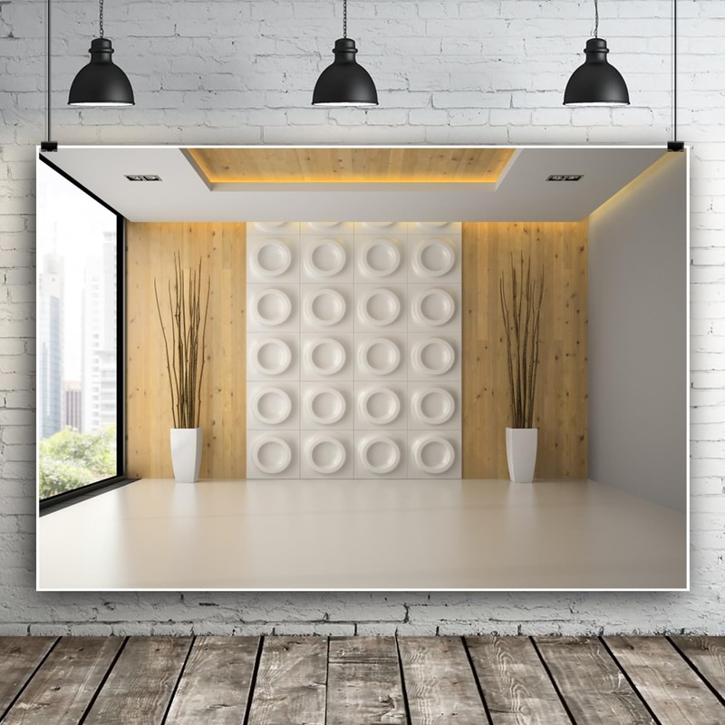 CSFOTO 6x4ft Office Backdrop French Windows Business Room Workplace Screen