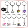 Gymnastics Exercise Stickers & Gymnastics Key Ring Set, Gymnastics Key