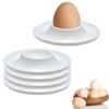 Jidyllic Soft Boiled Egg Holder Set,4 Pcs Egg Cups White