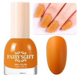 Major Dijit Matte Nail Polish Quick Dry Nail Lacquer for Nail Art Varnish, Mist Effect Matte Finish Velvet Nail Polish, 0.35 fl oz (Egg Yellow-02, 10 ML)