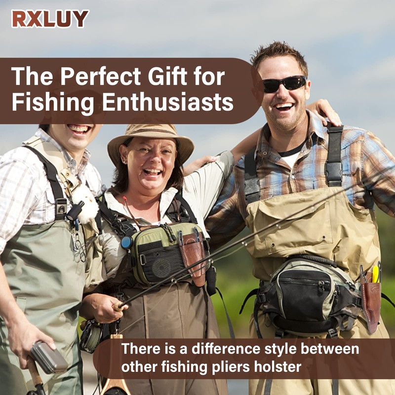 RXLUY Fishing Pliers Holster with Retractable Lanyard, Universal Fit for