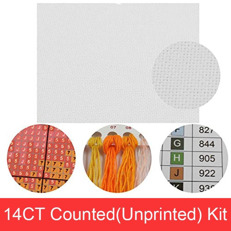 Funcrostitch - Kit de punto de cruz, diseño impreso de