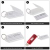 Hotgod 100 Pcs White Plastic Key Tags with Split Ring