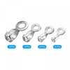 sourcing map Ball Chain Connector, Stainless Steel Pull Loop Crimp