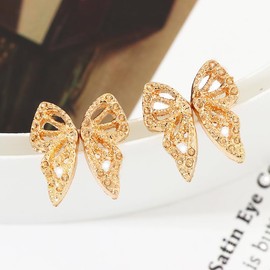 Fashband Butterfly Earrings Set Gold Rhinestone Stud Earring Fashion Earrings Jewelry for Women and Lady