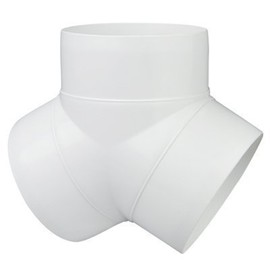 Blauberg UK Blauberg-44950-A 4" 100mm Y Ducting Piece for Ventilation and Extractor Fans, White