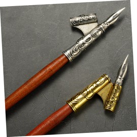 COHEALI 2pcs Oblique Calligraphy Pen Holder Comfortable Grip Retro Dip Pen Holder for Writing and Drawing for English Calligraphy Practice and Festive